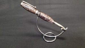 Black Dyed Maple Burl Algonquin in Antique Brass