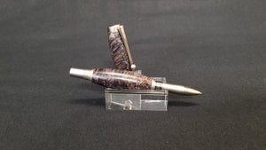 Black Dyed Maple Burl Algonquin in Antique Brass